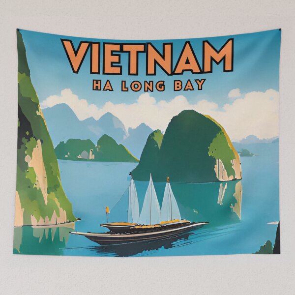 Item preview, Ha Long Bay Vietnam Travel Poster designed and sold by ZionPosteria.