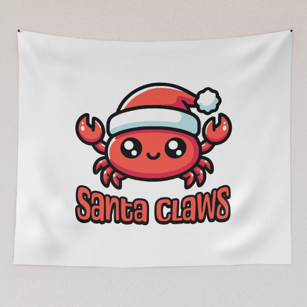 Item preview, Santa Claws! Cute Christmas Crab Pun designed and sold by PMCreative.