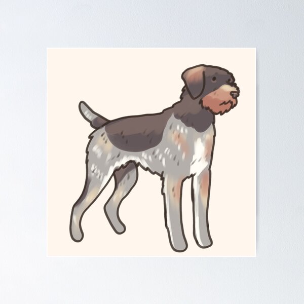 Item preview, German wirehaired pointer dog art designed and sold by Artofmayara.