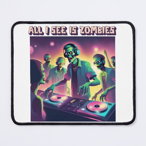 Item preview, Zombie Dance Party | DJ Zombie | DJ gift | dj lover | zombie DJ | gift for DJ | music lover designed and sold by FitEnvy.