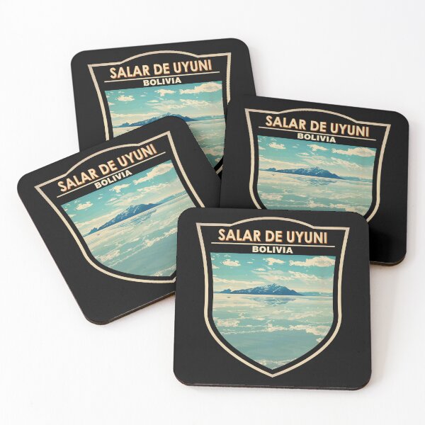 Item preview, Salar de Uyuni Bolivia Travel Art Badge designed and sold by KrisSidDesigns.