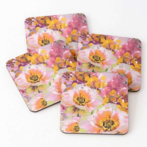 Item preview, 'Joy' Watercolor Peonies, Wattle Flowers and Snap Dragons designed and sold by Venus-in-Virgo.