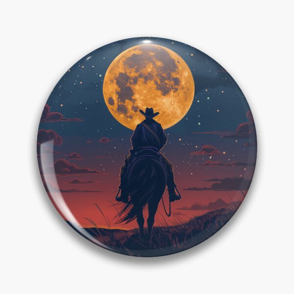 Item preview, Cowboy Moonlight Ride - Minimalist Vector Art designed and sold by Stuck-On-Ya.