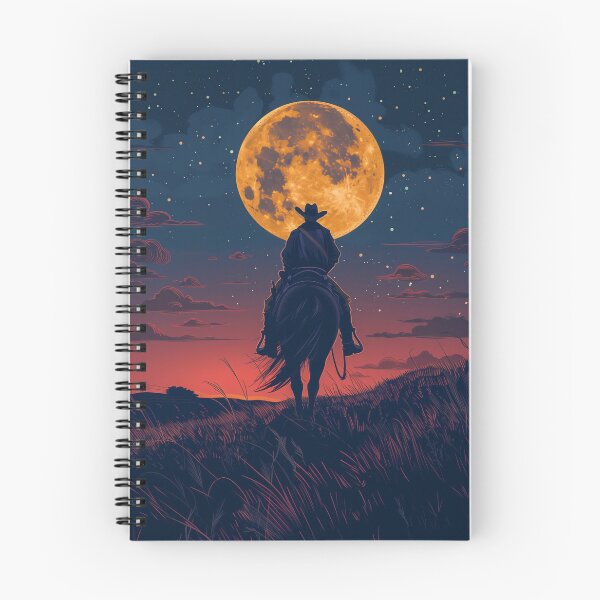 Item preview, Cowboy Moonlight Ride - Minimalist Vector Art designed and sold by Stuck-On-Ya.
