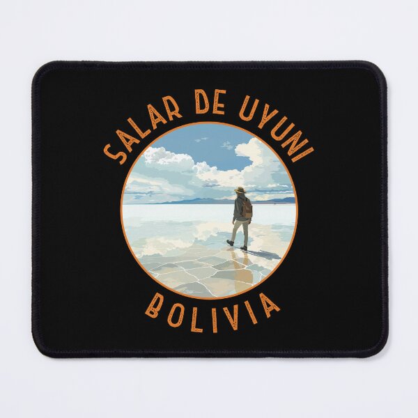 Item preview, Salar de Uyuni Bolivia Retro Distressed Circle designed and sold by KrisSidDesigns.
