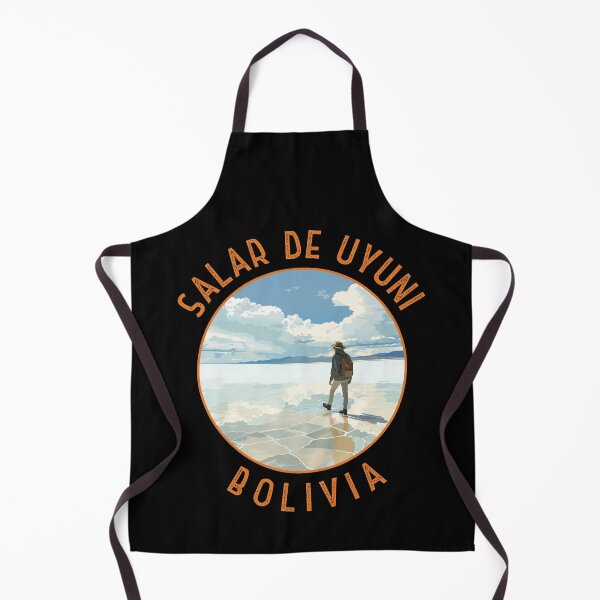 Item preview, Salar de Uyuni Bolivia Retro Distressed Circle designed and sold by KrisSidDesigns.