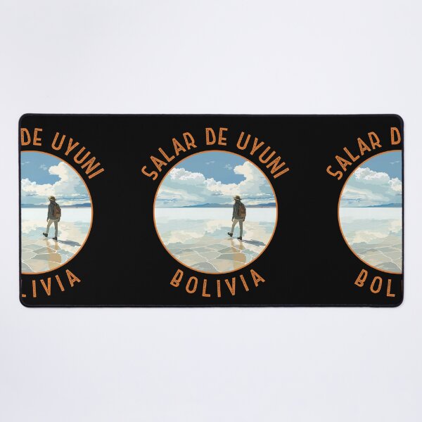 Item preview, Salar de Uyuni Bolivia Retro Distressed Circle designed and sold by KrisSidDesigns.