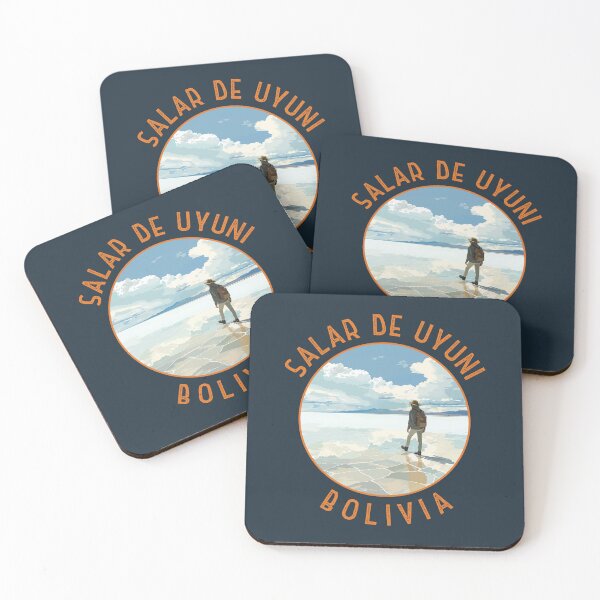 Item preview, Salar de Uyuni Bolivia Retro Distressed Circle designed and sold by KrisSidDesigns.