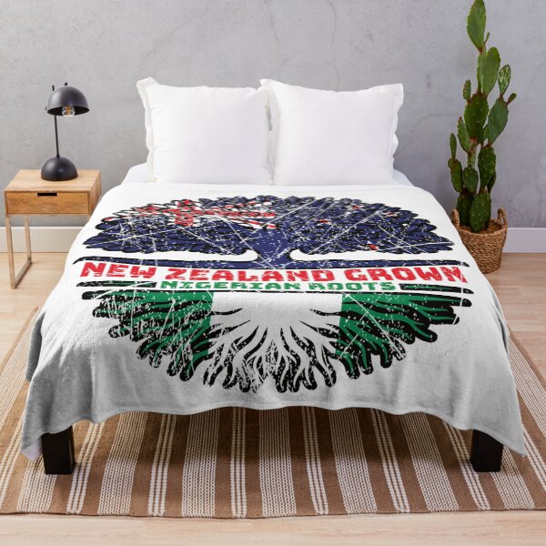 Item preview, Nigeria Nigerian New Zealander New Zealand Tree Roots Flag designed and sold by FlagX.