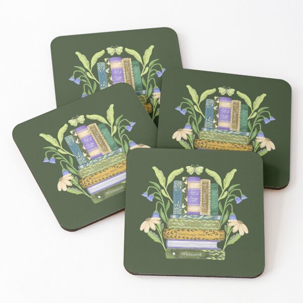Item preview, Avid reader book stack with flowers designed and sold by pinkyfish1010.