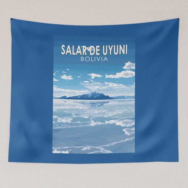 Item preview, Salar de Uyuni Bolivia Travel Art Vintage designed and sold by KrisSidDesigns.