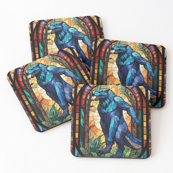 Item preview, Stained Glass Cryptid designed and sold by NerdscapeDC.