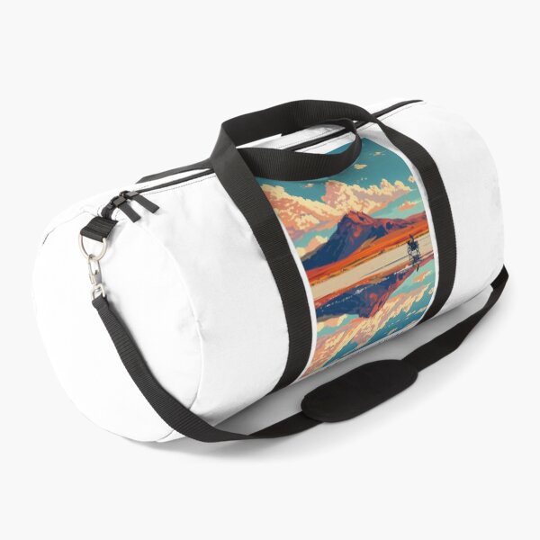 Item preview, Uyuni Salt Flat Bolivia Motorcycle Travel Art Vintage designed and sold by KrisSidDesigns.