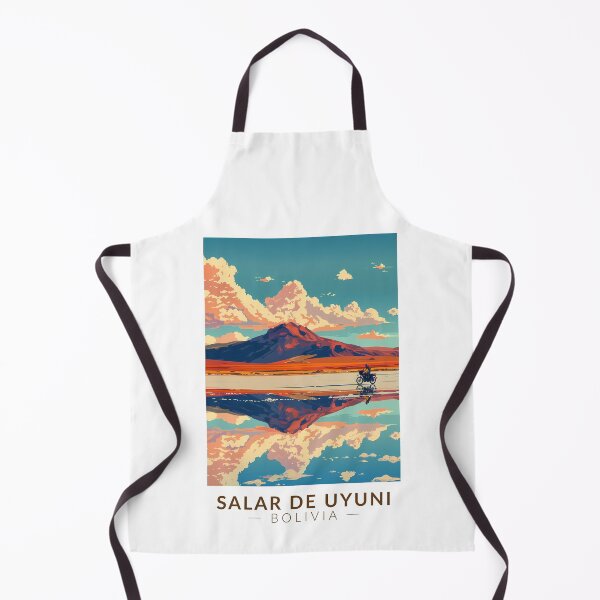 Item preview, Uyuni Salt Flat Bolivia Motorcycle Travel Art Vintage designed and sold by KrisSidDesigns.