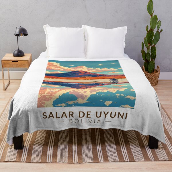 Item preview, Uyuni Salt Flat Bolivia Motorcycle Travel Art Vintage designed and sold by KrisSidDesigns.