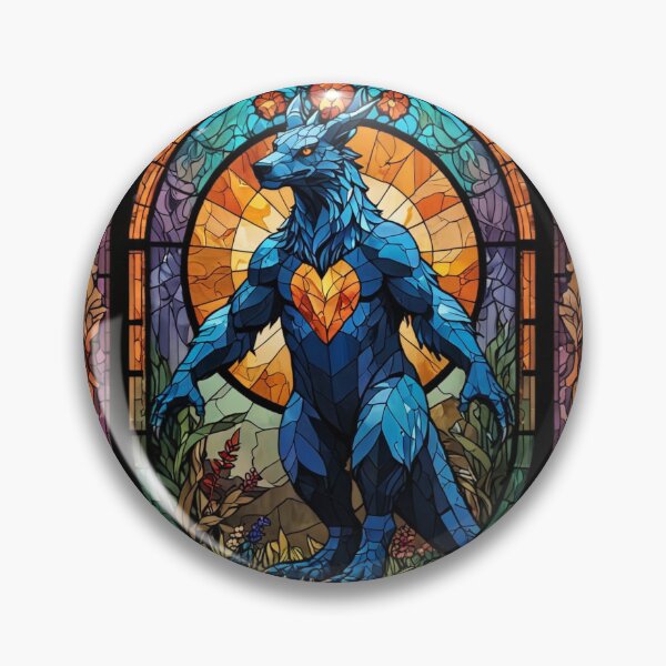 Item preview, Stained Glass Cryptid designed and sold by NerdscapeDC.