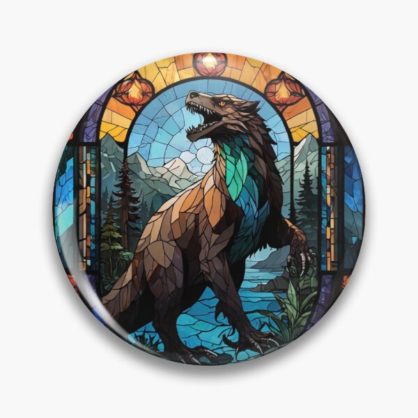 Item preview, Stained Glass Cryptid designed and sold by NerdscapeDC.