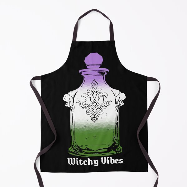 Aperçu de l'œuvre Witchy Vibes Genderqueer Pride Flag, Bouteille de potion subtile Genderqueer créée et vendue par Travelslightly.