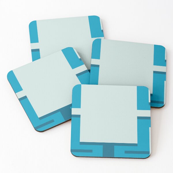 Item preview, abstract geometric rectangles blue designed and sold by colorofmagic.