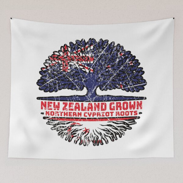 Item preview, Northern Cyprus Northern Cypriot New Zealander New Zealand Tree Roots Flag designed and sold by FlagX.