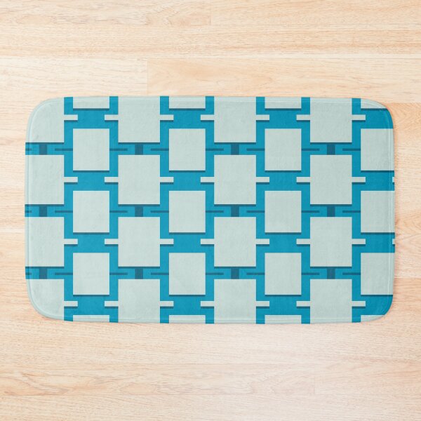 Item preview, abstract geometric rectangles blue designed and sold by colorofmagic.