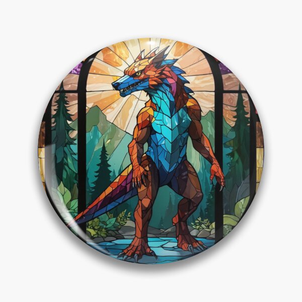 Item preview, Stained Glass Cryptid designed and sold by NerdscapeDC.