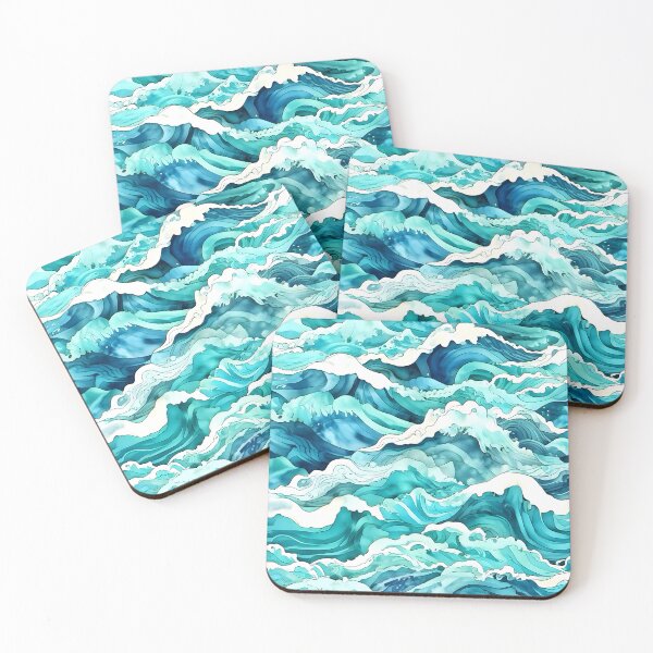 Item preview, Summer Ocean Beach Waves Pattern designed and sold by Unitepeople.