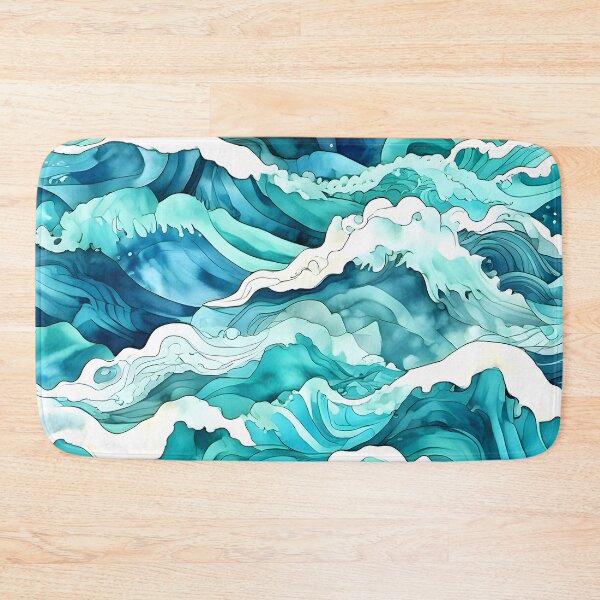 Item preview, Summer Ocean Beach Waves Pattern designed and sold by Unitepeople.