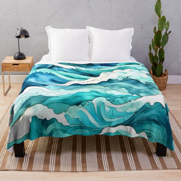 Item preview, Summer Ocean Beach Waves Pattern designed and sold by Unitepeople.