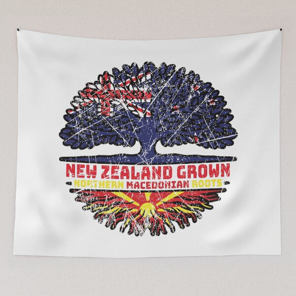 Item preview, Northern Macedonia Northern Macedonian New Zealander New Zealand Tree Roots Flag designed and sold by FlagX.
