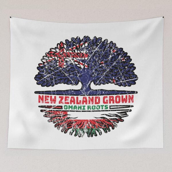 Item preview, Oman Omani New Zealander New Zealand Tree Roots Flag designed and sold by FlagX.