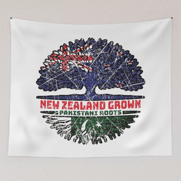 Item preview, Pakistan Pakistani New Zealander New Zealand Tree Roots Flag designed and sold by FlagX.