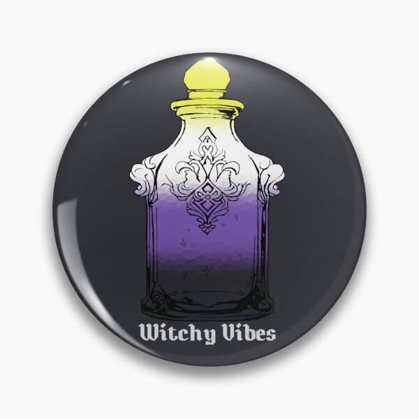 Item preview, Witchy Vibes Nonbinary Pride Flag, Subtle Nonbinary Potion Bottle designed and sold by Travelslightly.