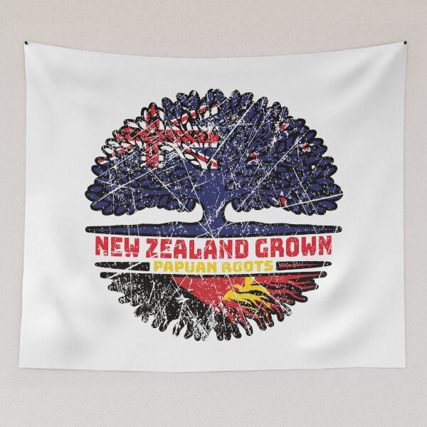 Item preview, Papua New Guinea Papuan New Zealander New Zealand Tree Roots Flag designed and sold by FlagX.