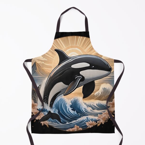 Item preview, Orca Whale Jumping In Ocean designed and sold by BeachBreezyVA.