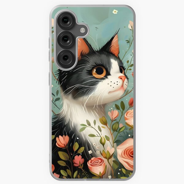 Item preview, Cat In Flowers designed and sold by HappyStickBike.