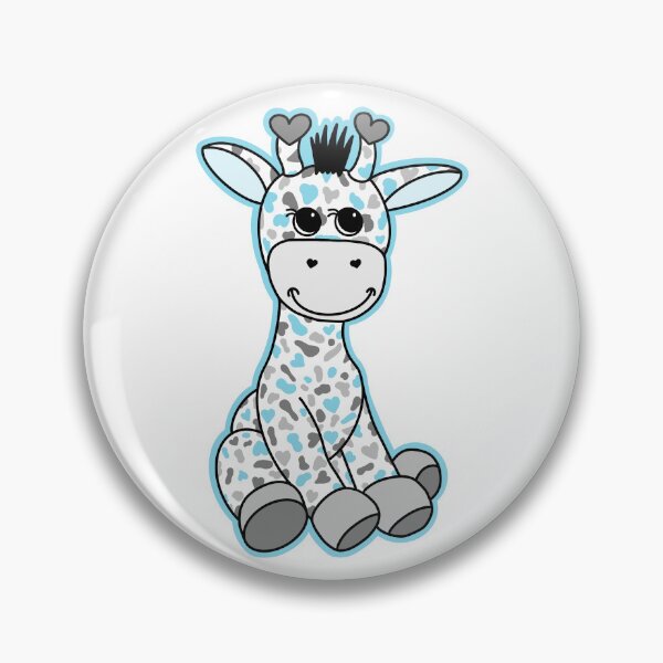 Item preview, Cute Demiboy Pride Flag Giraffe Blue Gray White designed and sold by JoyfulJen.