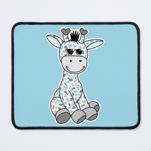 Item preview, Cute Demiboy Pride Flag Giraffe Blue Gray White designed and sold by JoyfulJen.