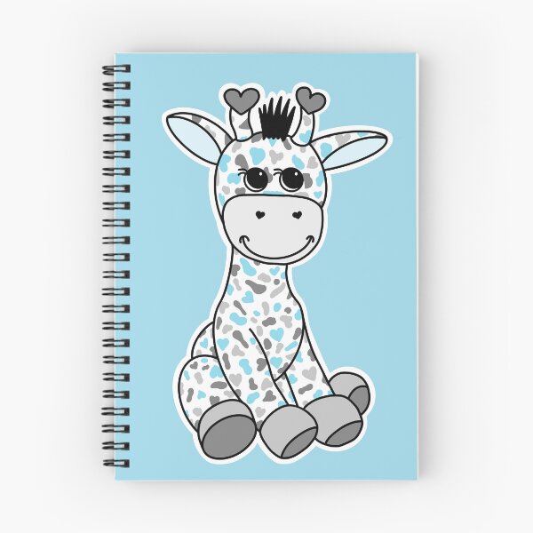 Item preview, Cute Demiboy Pride Flag Giraffe Blue Gray White designed and sold by JoyfulJen.
