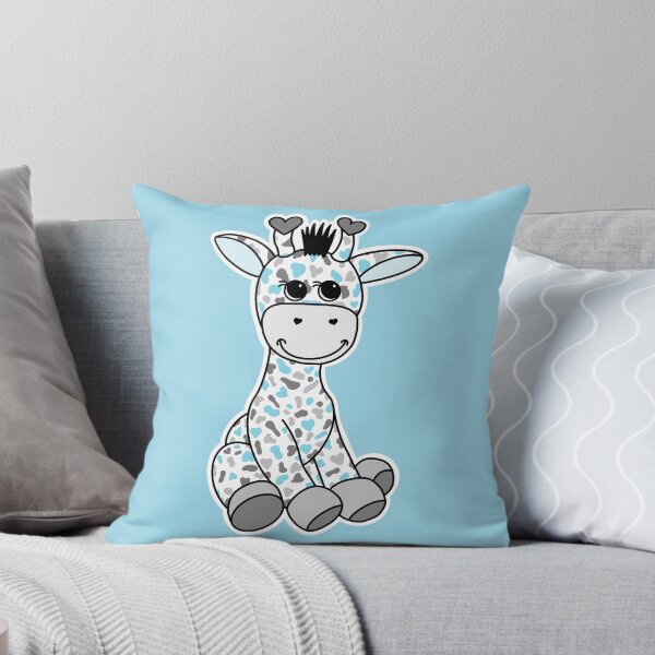 Item preview, Cute Demiboy Pride Flag Giraffe Blue Gray White designed and sold by JoyfulJen.