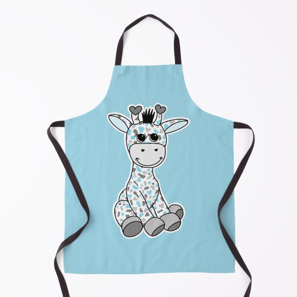 Item preview, Cute Demiboy Pride Flag Giraffe Blue Gray White designed and sold by JoyfulJen.