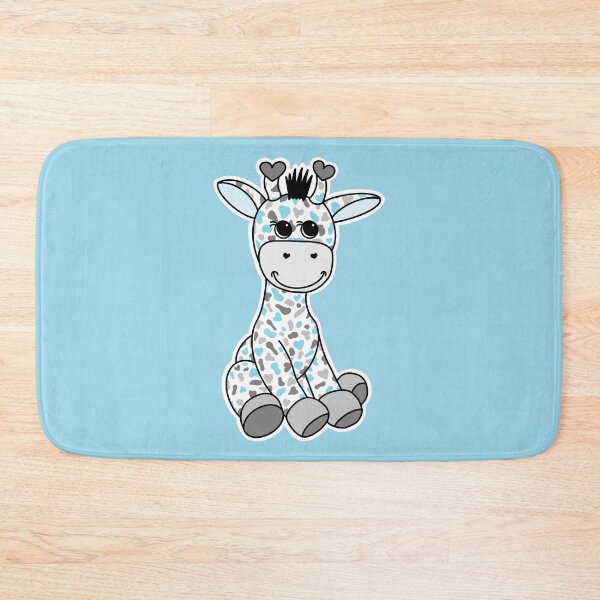 Item preview, Cute Demiboy Pride Flag Giraffe Blue Gray White designed and sold by JoyfulJen.