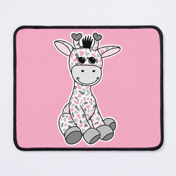 Item preview, Cute Demigirl Pride Flag Giraffe Pink Gray White designed and sold by JoyfulJen.