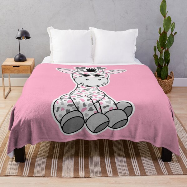 Item preview, Cute Demigirl Pride Flag Giraffe Pink Gray White designed and sold by JoyfulJen.