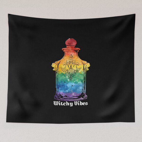Item preview, Witchy Vibes LGBTQ Rainbow Pride Flag, Subtle Rainbow Potion Bottle designed and sold by Travelslightly.