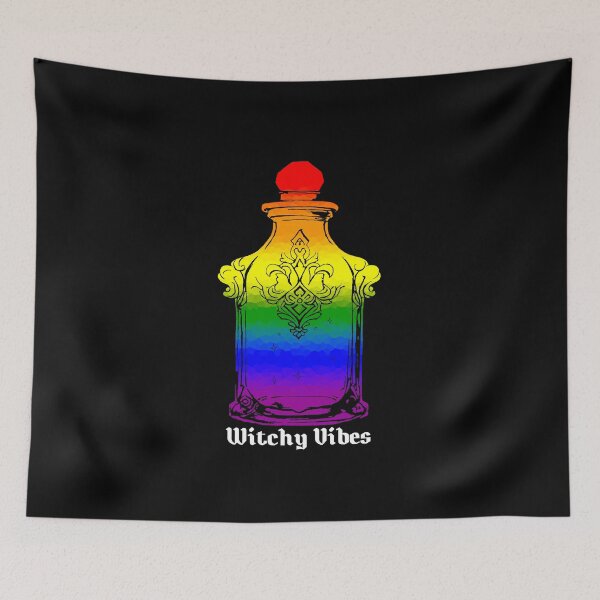 Item preview, Witchy Vibes LGBTQ Rainbow Pride Flag, Subtle Rainbow Potion Bottle designed and sold by Travelslightly.