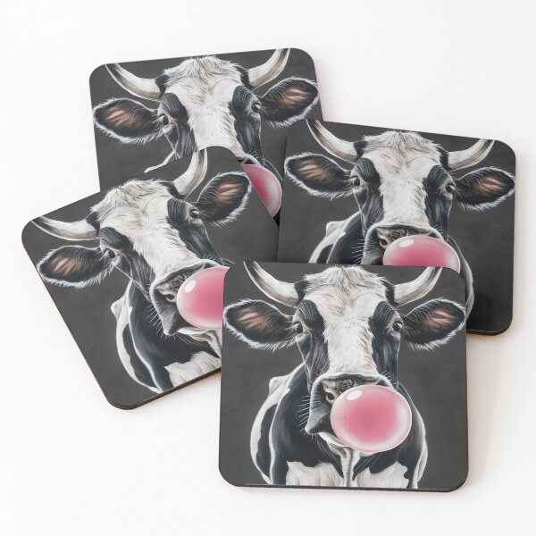 Item preview, Cow with chewing gum. designed and sold by MyHappyArtShop.