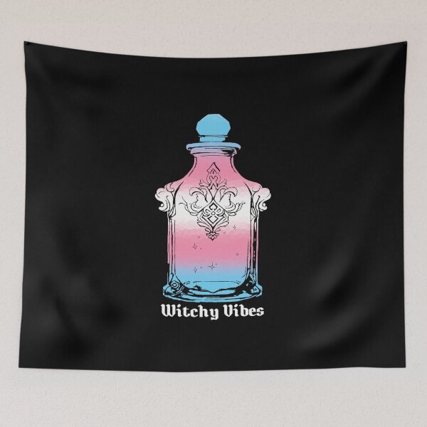 Item preview, Witchy Vibes Transgender Pride Flag, Subtle Trans Potion Bottle designed and sold by Travelslightly.
