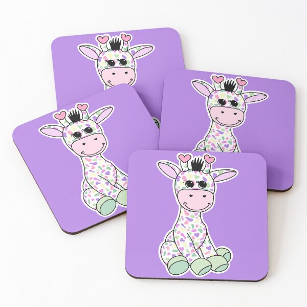 Item preview, Cute Genderfae Pride Flag Giraffe Pastel Pink Purple designed and sold by JoyfulJen.