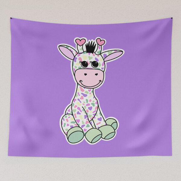 Item preview, Cute Genderfae Pride Flag Giraffe Pastel Pink Purple designed and sold by JoyfulJen.